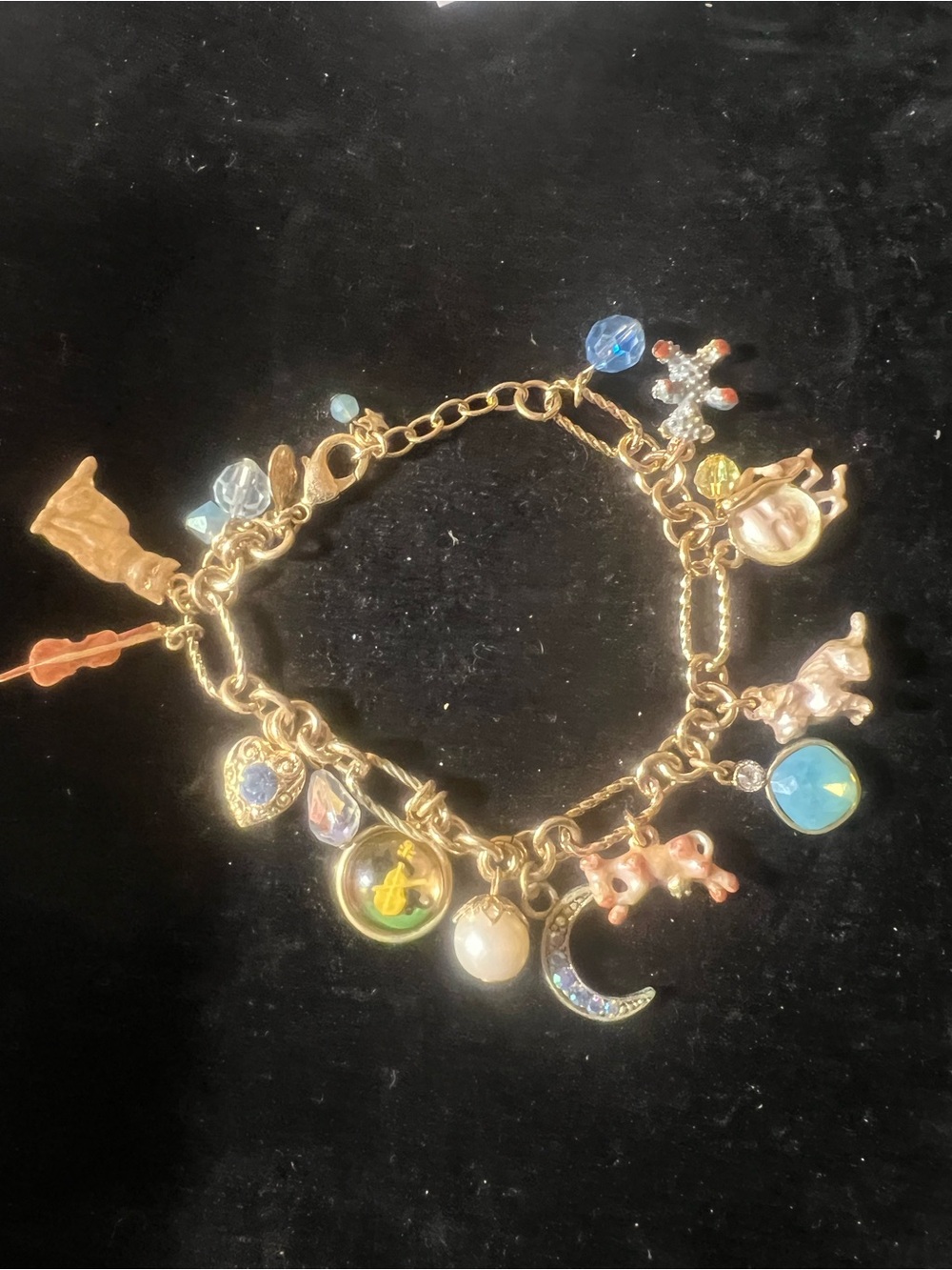 Vintage Kirk’s Folly Hey Diddle Diddle Charm Bracelet